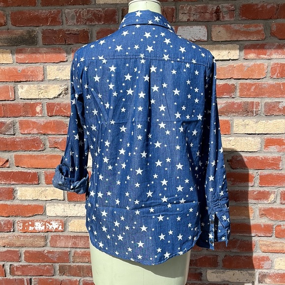 Kut from the Kloth Denim Star Tie up button-down Medium - Picture 6 of 7